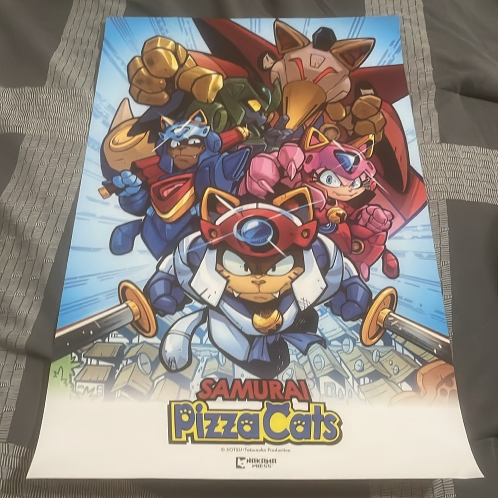 Samurai Pizza Cats Anime Poster NEW 11 x 17 90s classic 8/2025